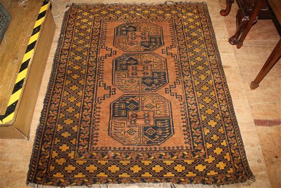 Gold Afghan rug